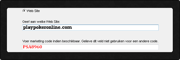 PokerStars Marketingcode